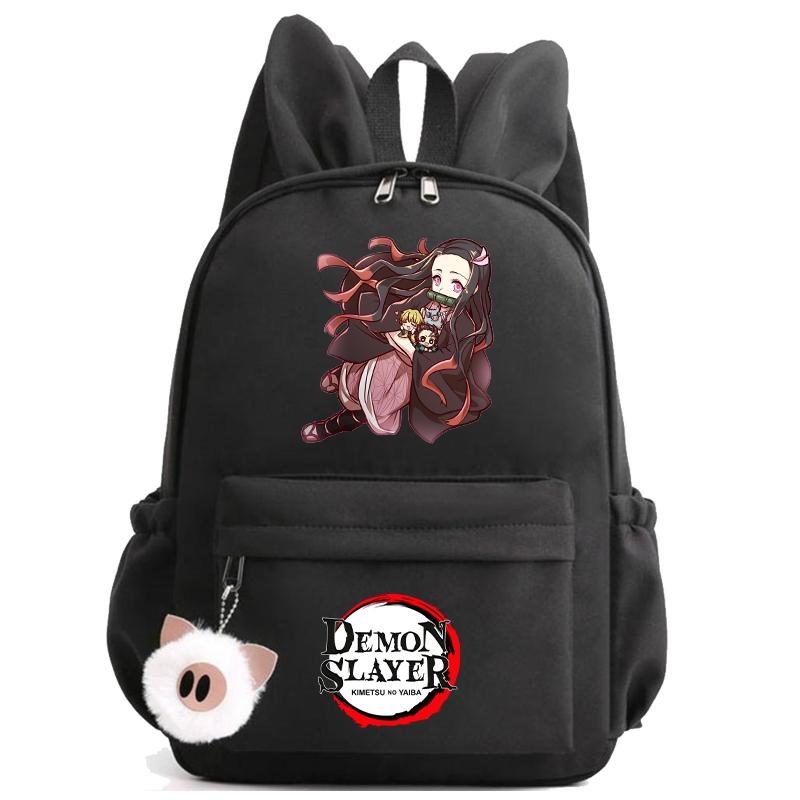 Anime Demon Slayer Backpack Teenager Girl Boy Backpack Schoolbag Back To School Bookbag Men Women Leisure Travel Bag Daily Bag