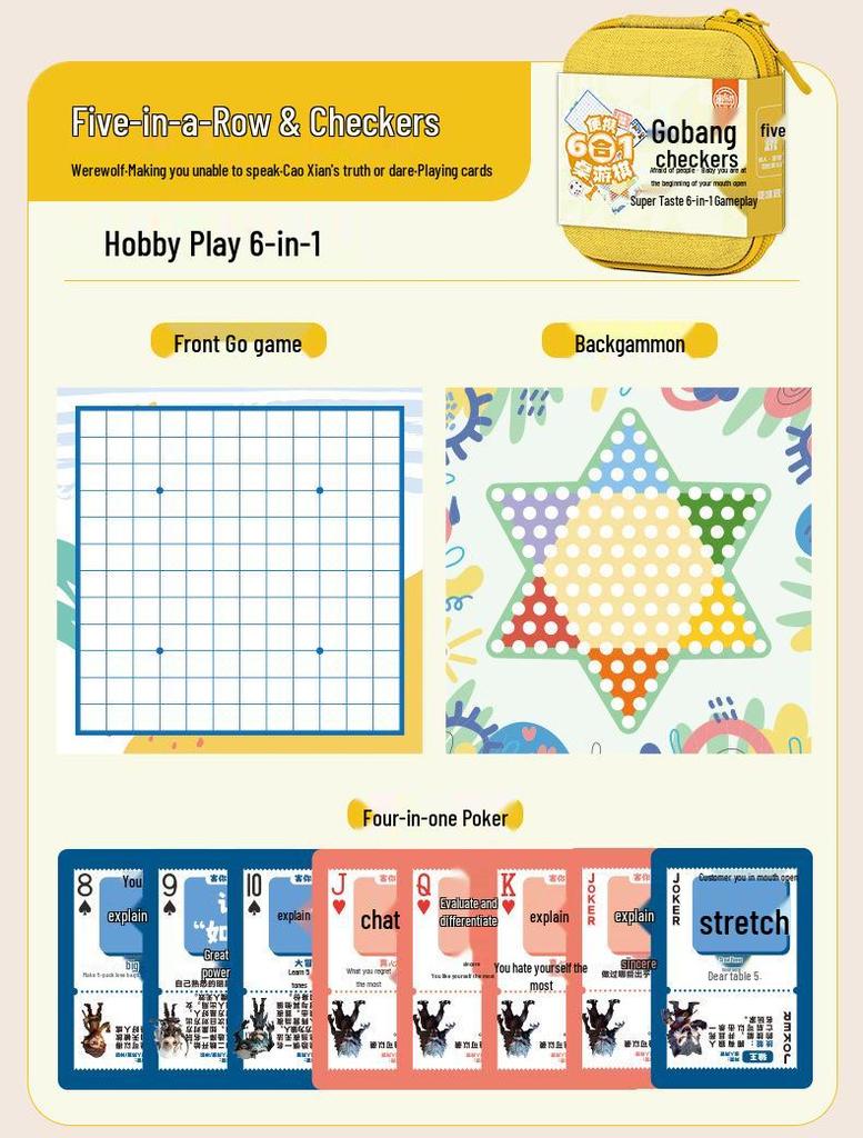 Portable Ludo & Animal Chess: Pocket-Sized 5-in-a-Row Kids' Board Game