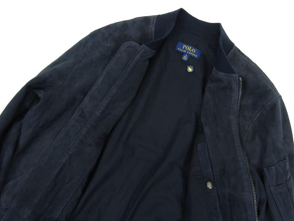 POLO RALPH LAUREN Suede Leather Size 0101928 Men's Jacket, Small, AVIATORNAVY, [Used]