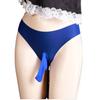 Large Size Sissy Pouch Panties Men Ice Silk Seamless T-Back Thong Sex Lingerie G-String With Jj Set Gay U Convex Pouch Underwear