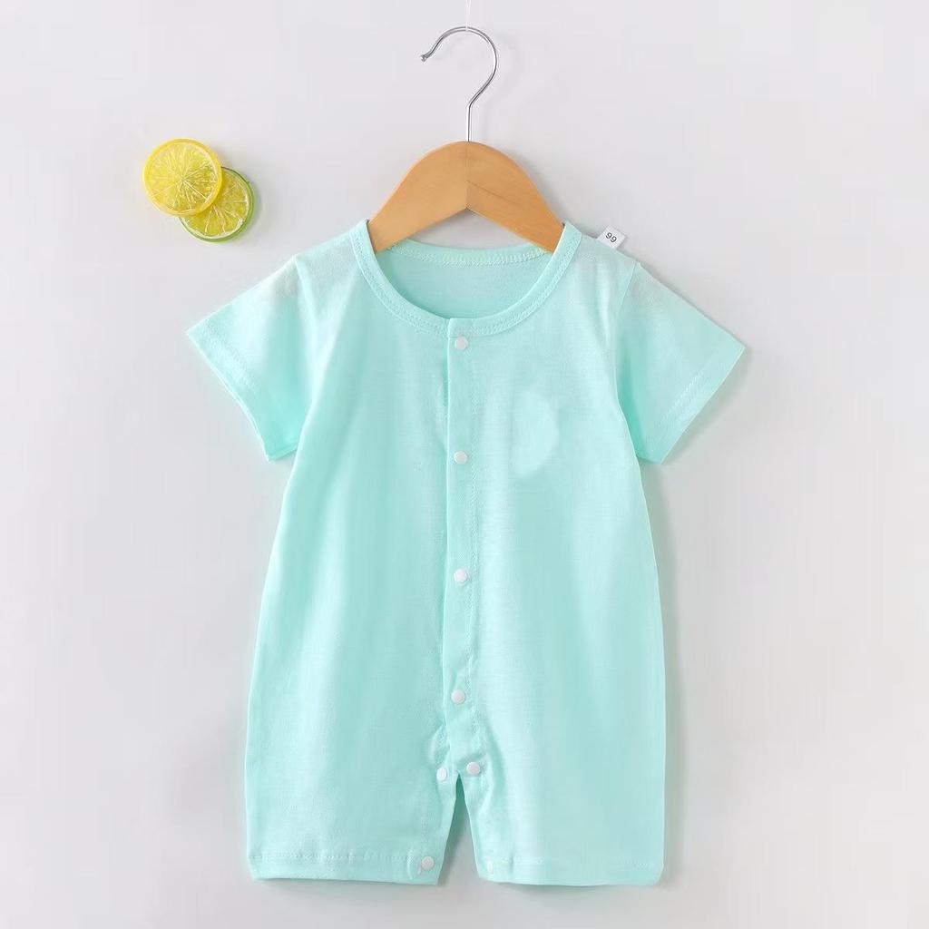 2026 Newborn Short Sleeve Jumpsuit Romper - Thin Style Bodysuit Pajamas