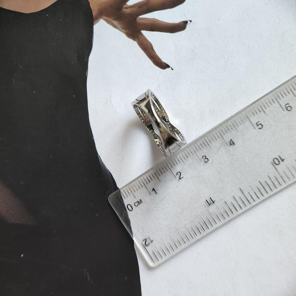 Silver Ring with Cubic Zirconia, Product Weight 3.49 G (2185659)