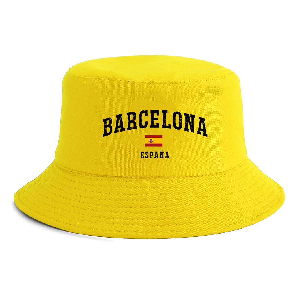 Cappello a secchiello unisex con stampa bandiera Barcellona Espaa Reversibile Retro Pescatore Cappellino unisex Disponibile in più colori retrò Protezione solare da esterno