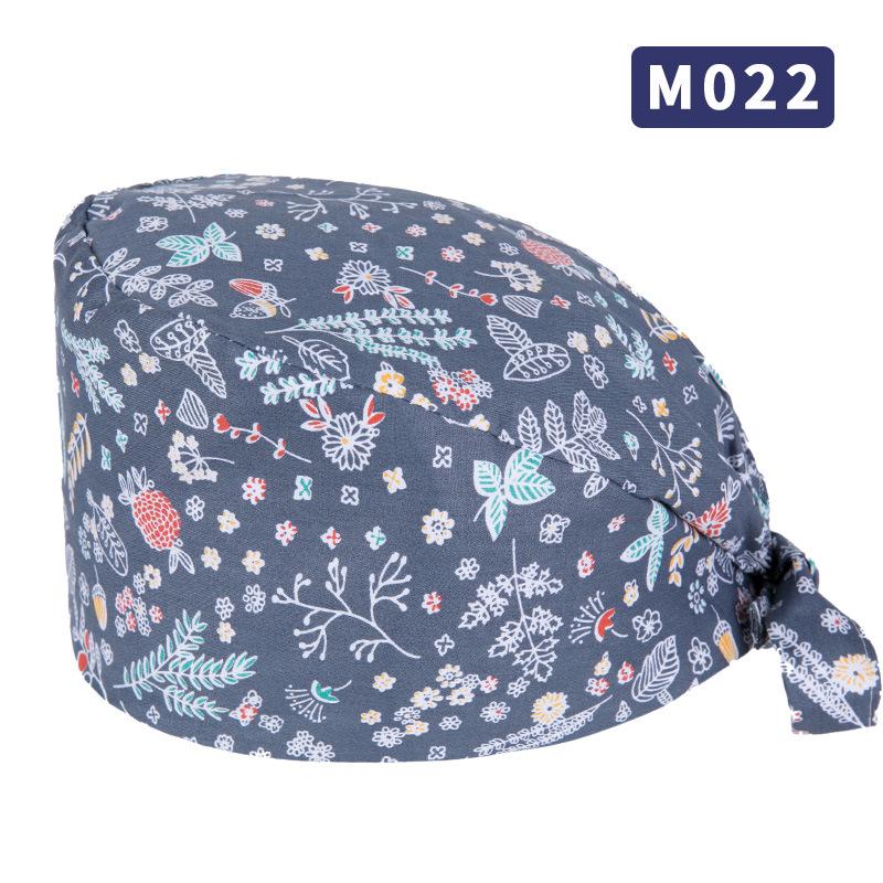 Unisex All-Cotton Printed Surgical Cap for Medical and Food Services