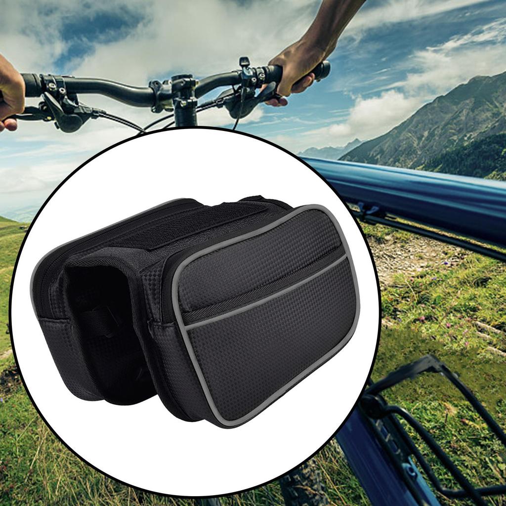 Bicycle Bag Touch Screen Phone Holder Front Frame Waterproof Bike