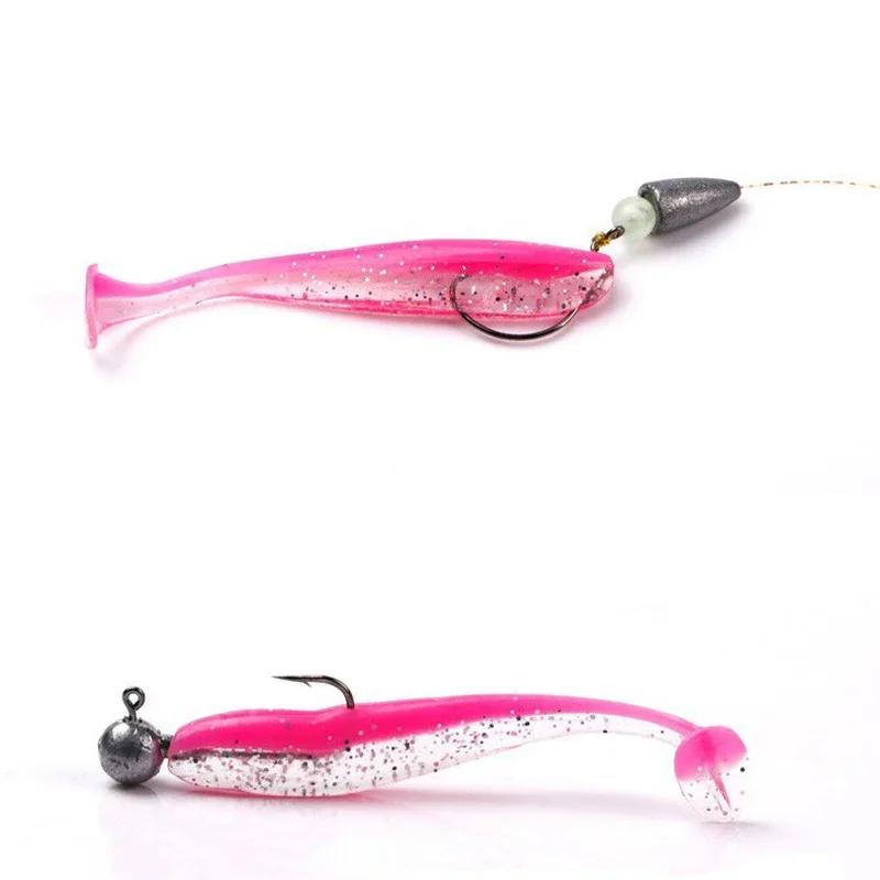 10/20pcs Micro Soft Fishing Lures T-tail Worm Lure big Silicone Artificial Bait Jig Wobblers 65mm for Bass Pike Fishing Tackle260319