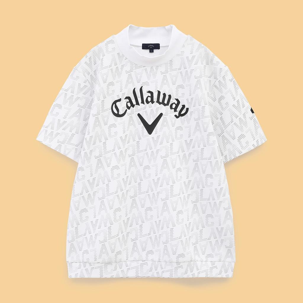 Callaway Short Sleeve Mock Neck Sweatshirt Golf C24217103 Men's (Anytime Sweatshirt) / / 1030_White
