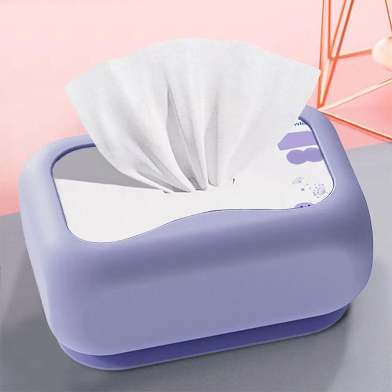 New Silicone Suction Cup Tissue Box Large Capacity Desktop Tissue Drawer Anti-Wear Super Soft Durable Car Tissue Box