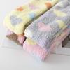 Heart Floor Plush Stockings Sleeping Long Tube Socks Cute Coral Fleece Stockings  Winter