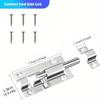 3Pcs Stainless Steel Sliding Door Bolt Locks, Heavy-Duty Design with 6 Mounting Screws for Cabinet Security