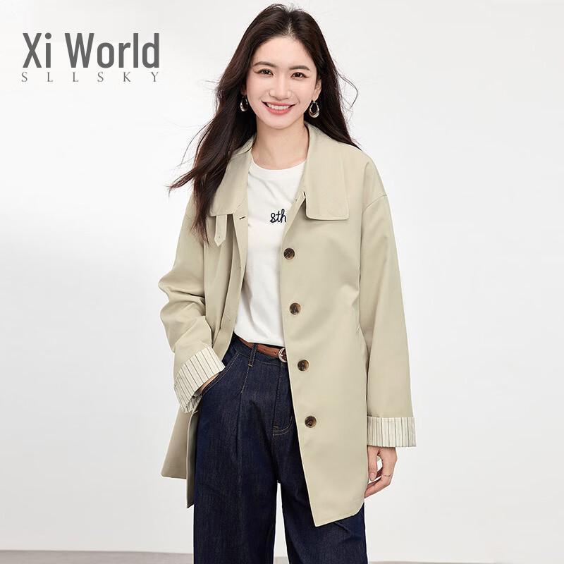 Sllsky Women s British Style Trench Coat S