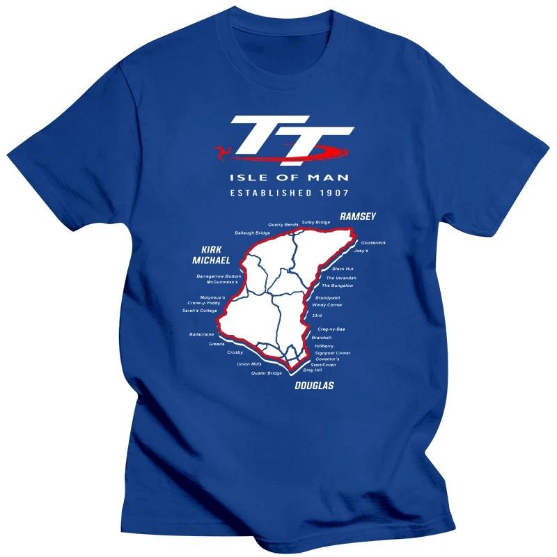 

Круті футболки з картою Isle of Man TT, чиста натуральна бавовна, чоловіча, гарна футболка M
