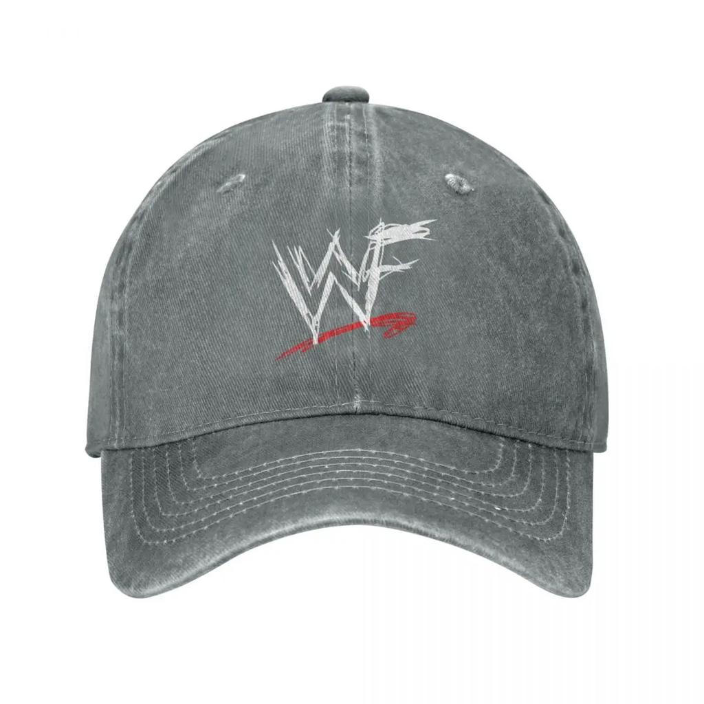 WWF Niedliche Panda Baseballkappen Lässige Distressed Denim Gewaschene Kopfbedeckung für Männer Frauen Outdoor-Workouts Verstellbare Passform Hüte Kappe
