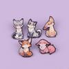 Cute Fox Enamel Pins Metal Brooch Backpack Hat Bag Collar Lapel Badges Jewelry Collection Gift