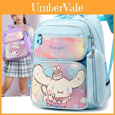 Adorable Cartoon School Backpack For Kids With Cinnamon Dog Melody Kuromi Design