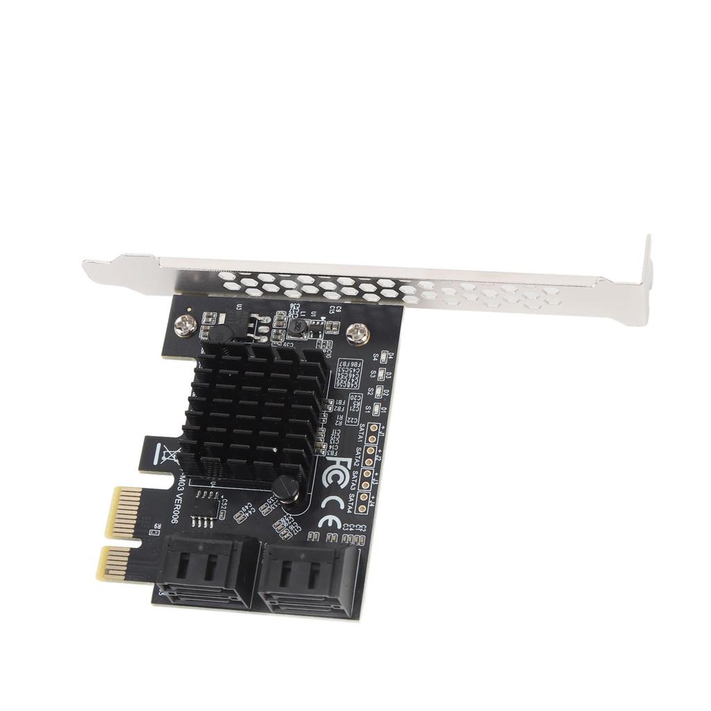 PCIE Serial ATA 3.0 Expansion Card 88SE9215 Chip 4 Port 6 Gbps Adapter Card Hard Disk Conversion Card