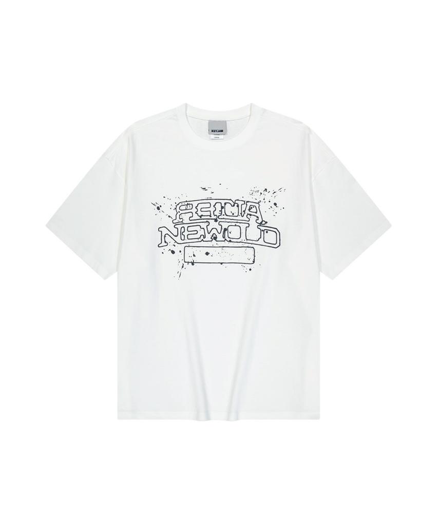 ALTER STUDIO Splatter Print T-Shirt_White