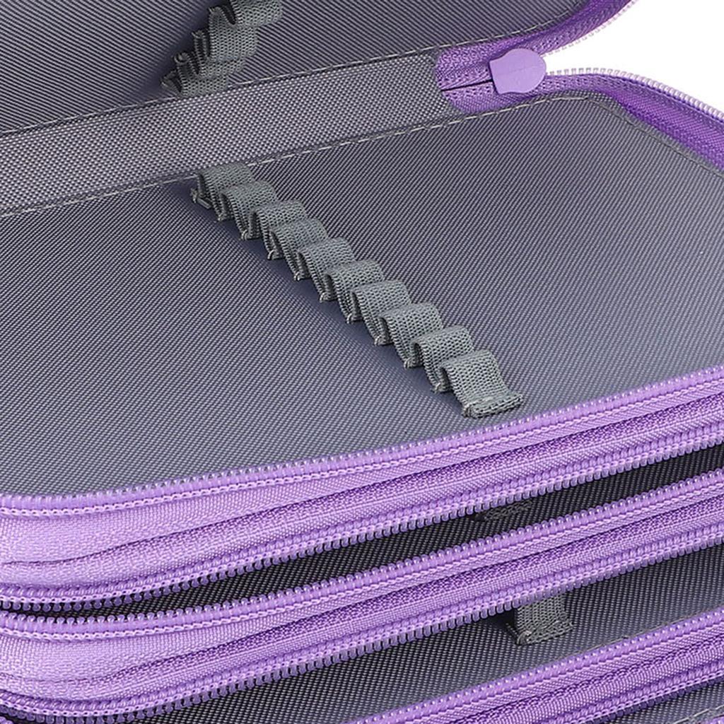 Oxford Pencil Case Wearable Cloth Pure Color Pouch 72 Slots Organizer 4 Compartments Portable Watercolor Brushes Wrap Bag