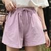 Women Fashion High Quality Summer Casual Cotton Linen Shorts Female Plus Size High Waist Streetwear Short Pants