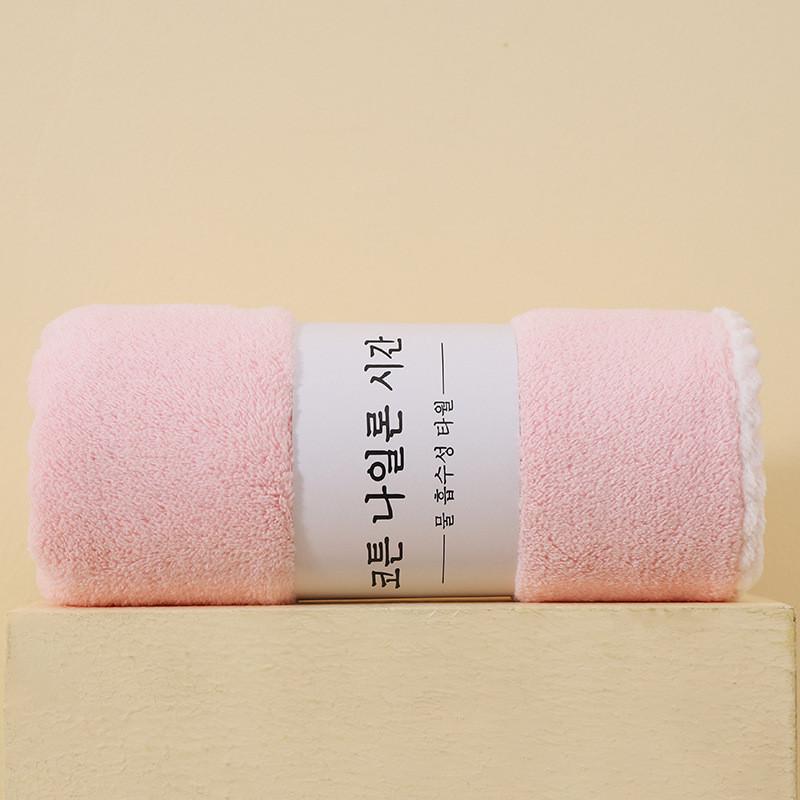 Coral Velvet Towel Absorbent Home Face Cloth With Custom Logo For Gift And Souvenir Use