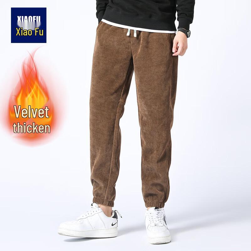 

Xiaofu Men s Fleece-Lined Corduroy Jogger Pants 3XL