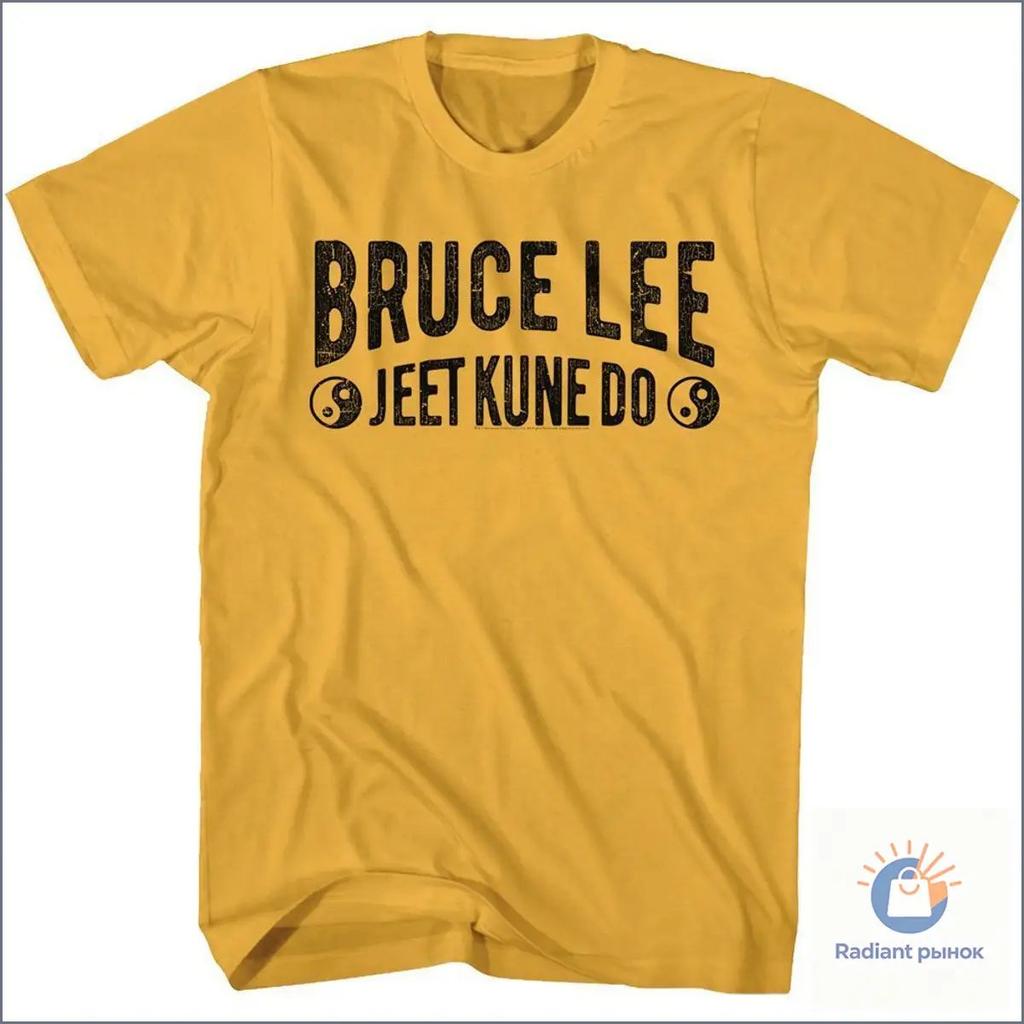 T-shirt Bruce Lee Jeet Kune Do Tekst Krótki Rękaw Koszulka dla Dorosłych