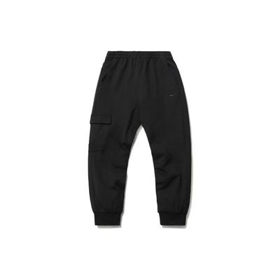 Li Ning Sportliche Mode Serie Gemusterte Gestrickte Bündchen-Sweathose Damen Unterteile Schwarz AKLR174-1