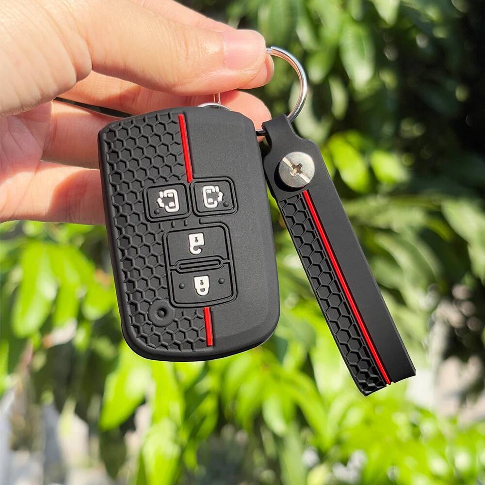 Keychain Holder For Toyota Auris Camry 55 50 Yaris Hybrid RAV4 Noah Alphard Car Remote Key Caps Cover Case