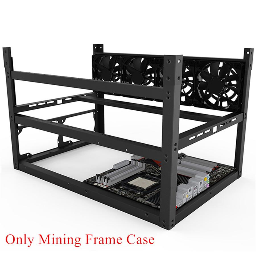 Stackable For ETH BTC Ethereum 6/8GPU Open Air Mining Rig Frame Case Computer Crypto Coin