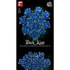 12 Blaue Rosen Blume Bausteine Blumenstrauß Modell Ziegel Heimdekoration Erwachsener Romantisches Geschenk Kinder DIY Lernspielzeug