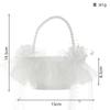 Wedding Flower Basket Bridesmaid Lace White Flower Girl Basket Vintage Rustic Wedding Ceremony Bridal Shower Table Decor New