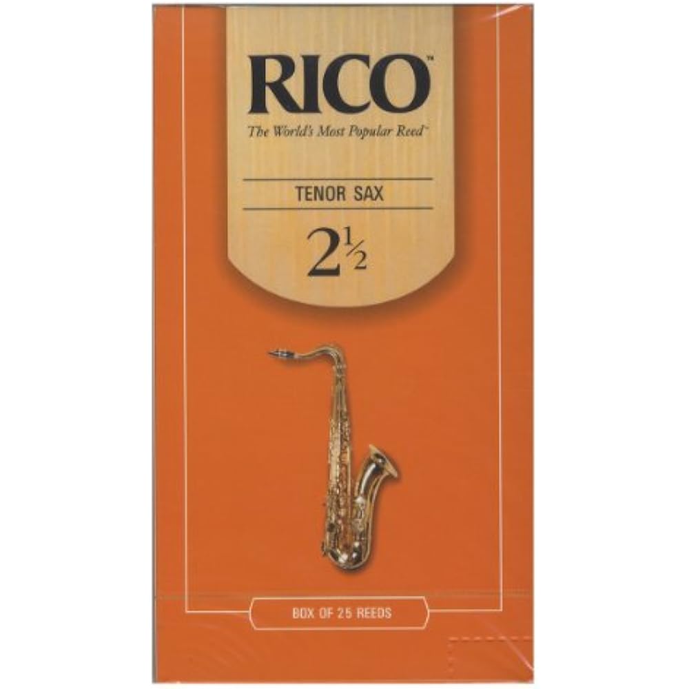 D Addario WoodWinds Daddario Трость для тенор-саксофона RICO RKA2525 [Жесткость: 2.5] Упаковка 25 шт [Домаш...