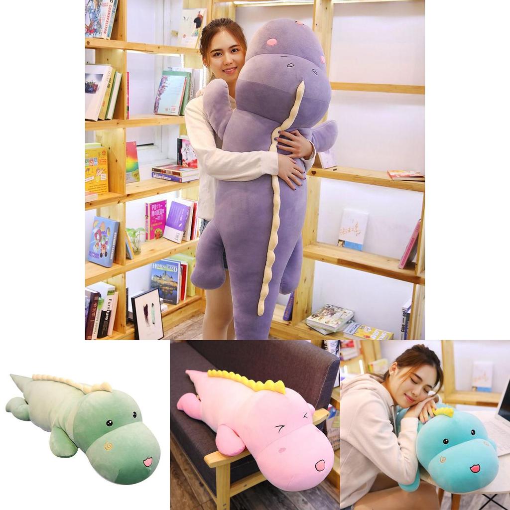 Adorable Dinosaur Stuffed Toy Plush Doll For Girls Comforting Home Decor Pillow