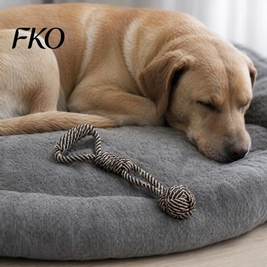 Wear-resistant Dog Toy Cotton Rope Toy, Flying Disc Interactive Fetch Knot Chew Tug-of-War for Large And Small