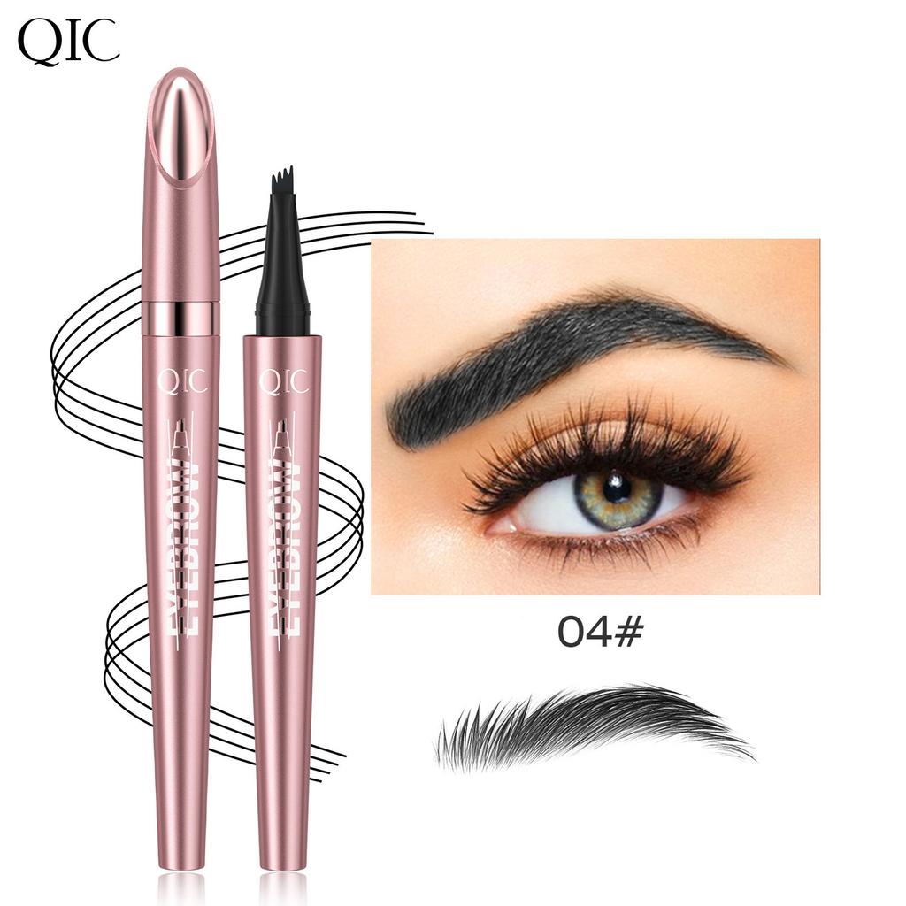 New Rose Gold Four-Pronged Eyebrow Pencil, Wild Water Eyebrow Pencil, Long-Lasting Waterproof And Non-Smudging Liquid Eyebrow Pencil.