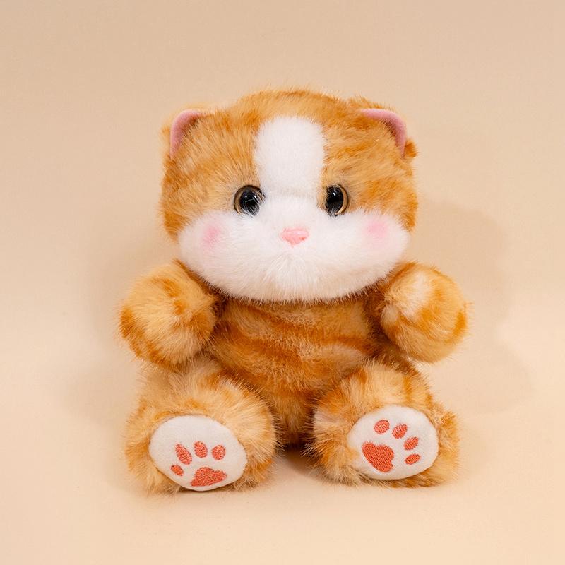 13cm Mini Cute Pet Cat Plush Toy Ragdoll Cat Striped Cat Siamese Kitten Doll Accompanying Animal Doll Kid Birthday Gift