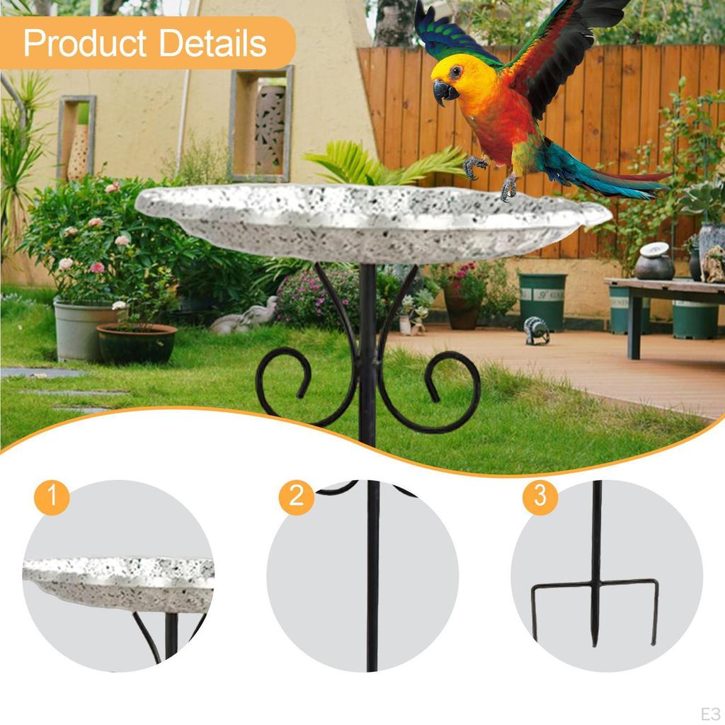 Bird Bath Bowl Feeder Birdfeeder Birdbath for Garden Fence Outside Deck Yard