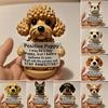 Statue de Chiot de Soutien Émotionnel Ornement de Chien Positif Figurine de Chiot avec Message Motivationnel Cadeau Inspirant pour Compagnon Collègues