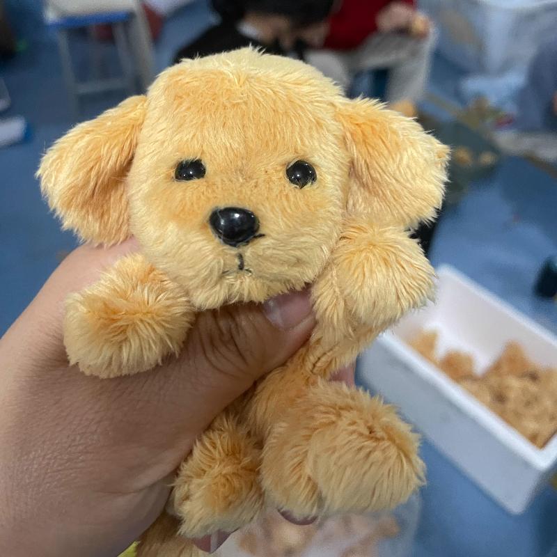 10 cm Plysj Liten Golden Retriever Hund Dekor Søt Nøkkelringkjede Dekor Håndvesketilbehør For Nøkkelring Jentegave Kvinner F