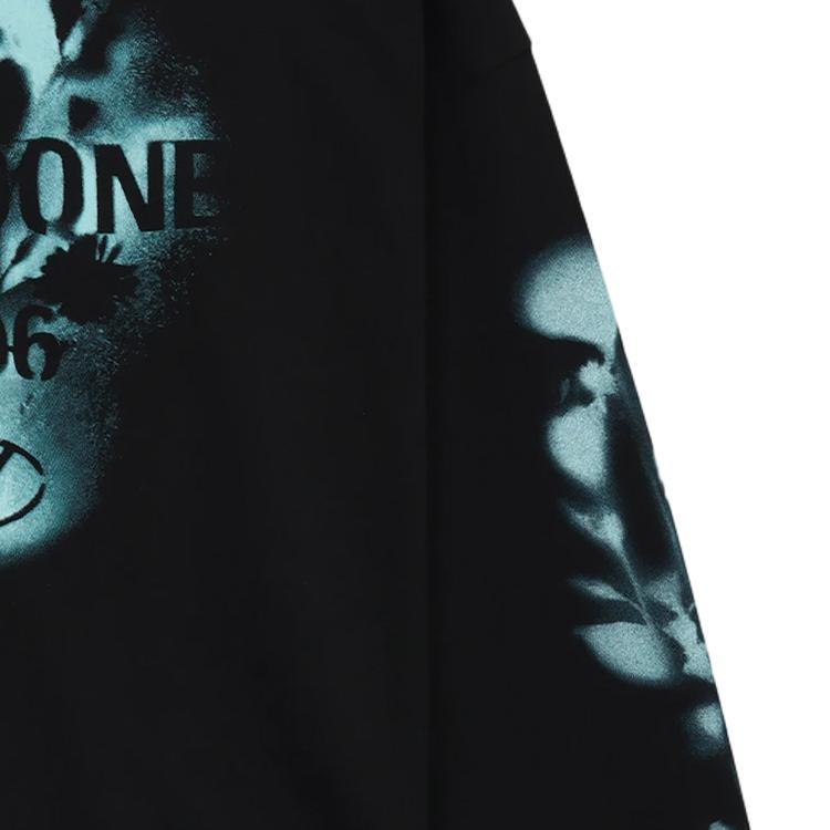 WE11DONE Ss26 Spray Logo Long Sleeve Casual T-Shirt Unisex Tops WD-TS1-26-784-U-BK