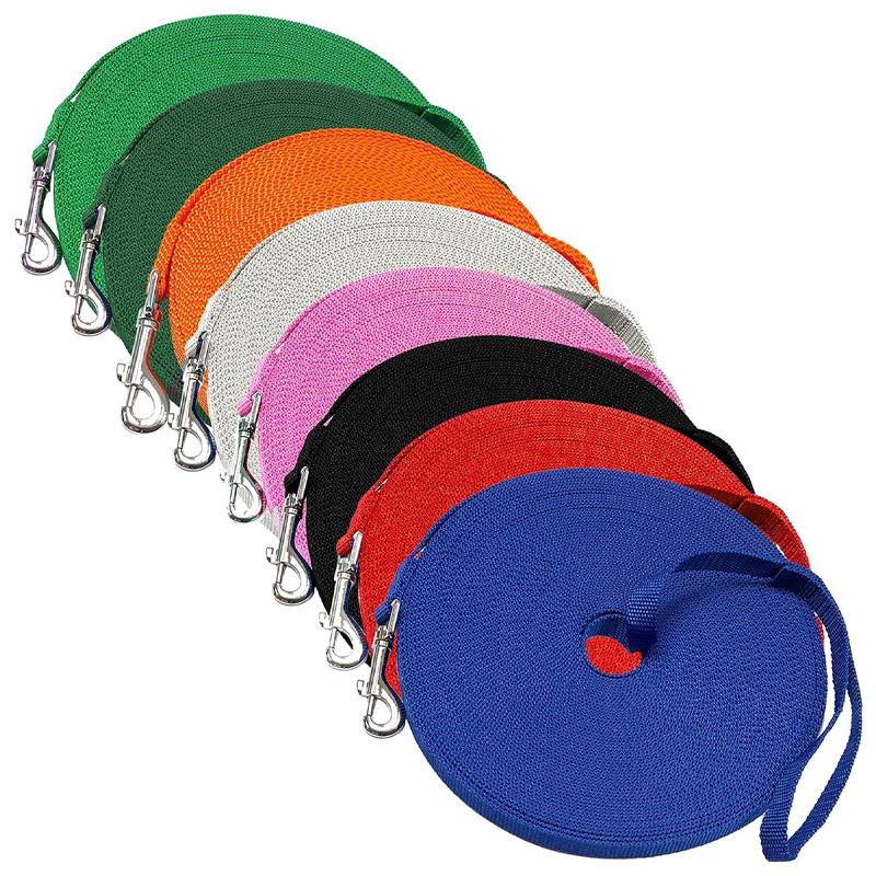 20m Long Rope Polypropylene Pet Small Big Dog Walking Solid Color Pet Leash Traction Rope Strong Polypropylene Fiber Leashes
