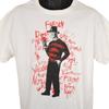 Nightmare On Elm Street 100% Cotton T-shirt Mens Tees Top Mens Size Large White Freddy Krueger Horror