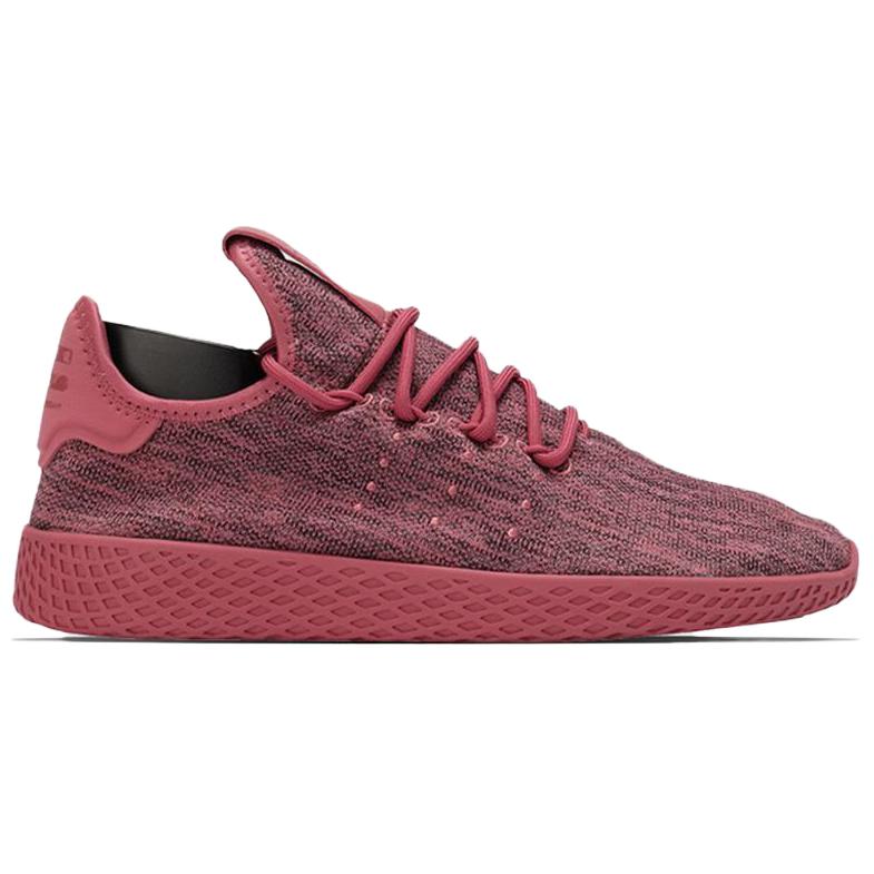 Adidas Pharrell x Tennis Hu Sneakers da Donna Tinte a Immersione Rosso Traccia-Marrone Gesso-Bianco DB2858