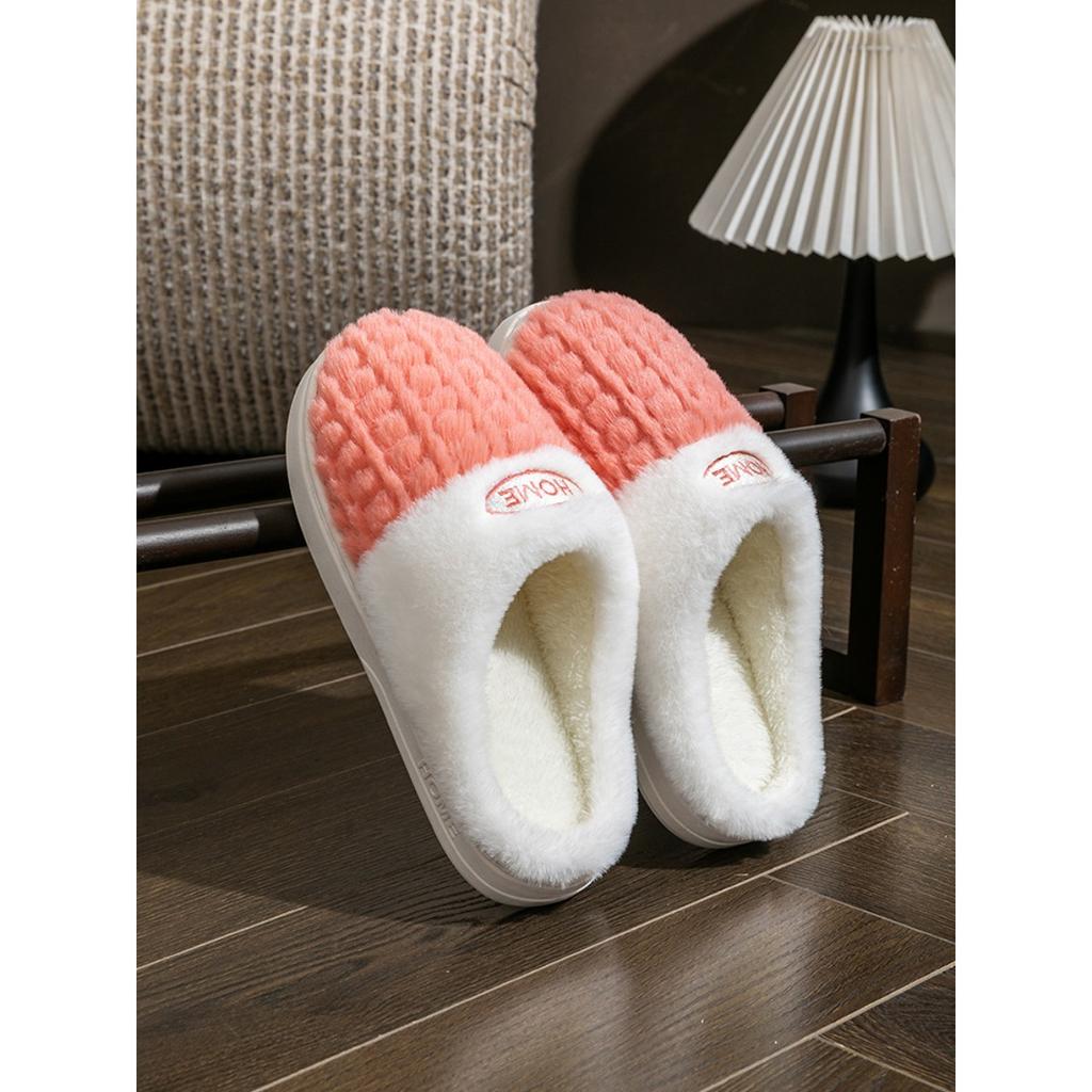 Cotton Slippers for Women in Winter, Anti Slip and Warm for Indoor Use, and Home Fur Slippers for Women