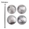 Stpetersburg Scenery Totem Relief Walking Cane Fashion Walking Stick Gentleman Luxury Crosier Knob Walking Stick 93cm