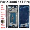 LCD Display Screen Frame Cover For Xiaomi 14T Xiaomi 14T Pro Middle Frame Housing Cover Bezel with Side Button Spare Parts