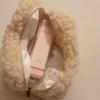 Cute Solid Color Fur Makeup Bag for Women Soft Travel Cosmetic Bag Organizer Case Young Lady Make Up Case Necessaries