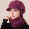 New Woman Winter Hat Ear Protection Warm Suit Plush Fur Lined Warm Hat For Female Casual Rabbit Fur Blend Knitted Cap