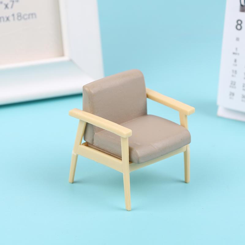 Dollhouse Miniature Furniture Fabric Sofa Couch Chair For 1/12 Doll House Accessories Living Room Decor Minimalist Simple