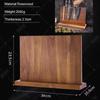 WXCOO Long Magnetic Knife Block Kitchen Holder Acacia Wooden Kitchen Counter Strong Enhanced Magnets Stands Storage Knife Holder